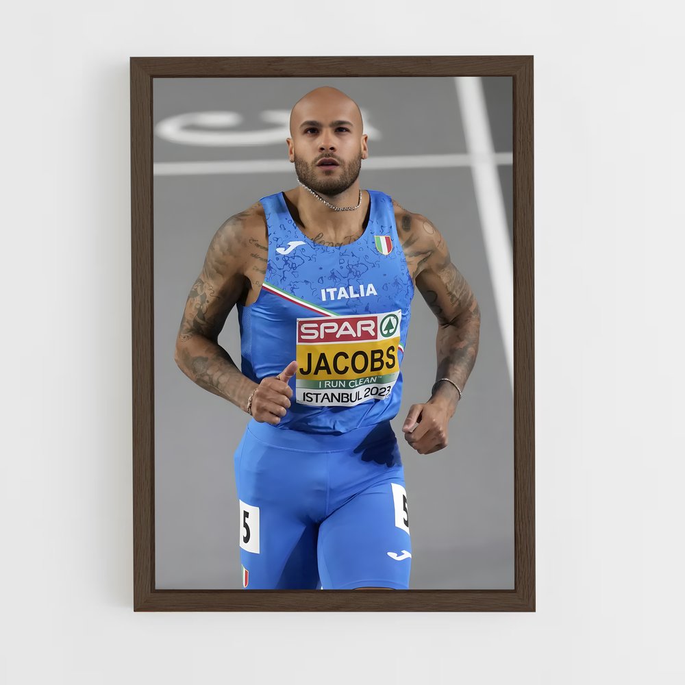 Poster Marcell de jacobs – affiche Athlétisme (vue 5)